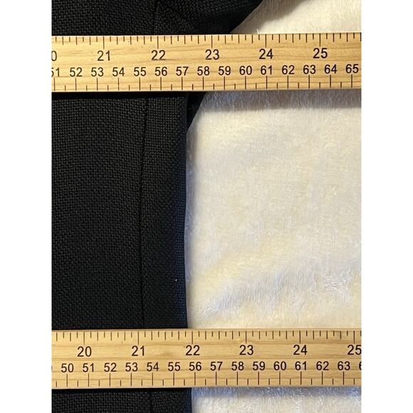 Hickey Freeman 44R Black Birdseye Blazer Brass Tone Buttons Lambswool Cashmere - Picture 11 of 14